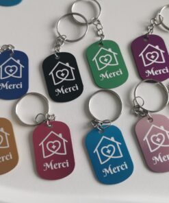 Porte clefs en aluminium personnalisable