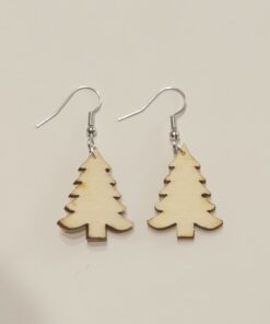 Boucles d'oreilles Sapin accroches Argentées